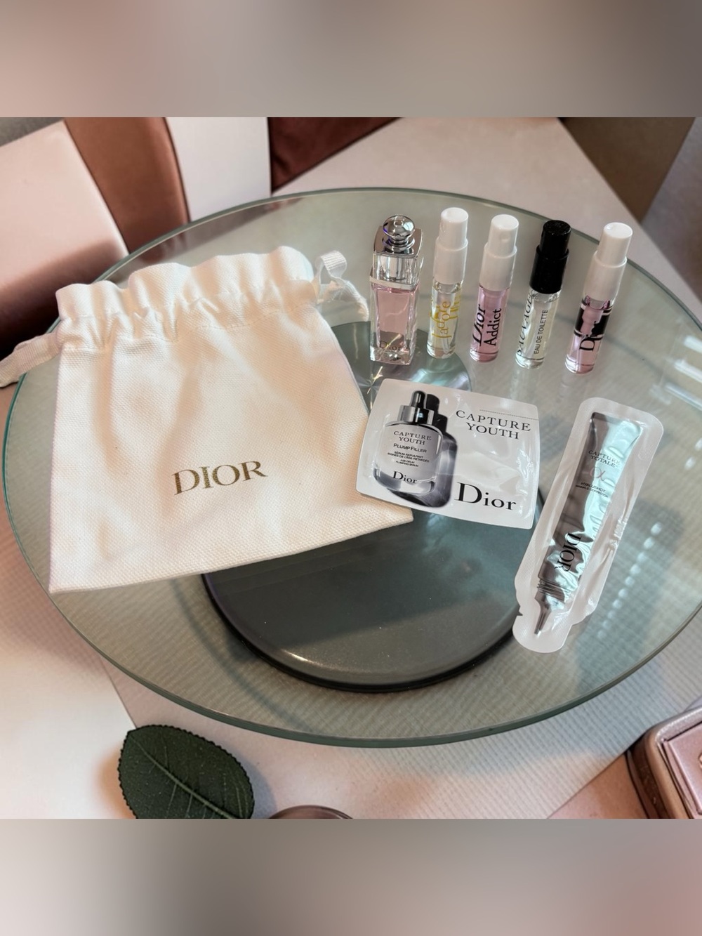 DIOR Sets Perfume/Beauty with GWP Pouch canvas white
